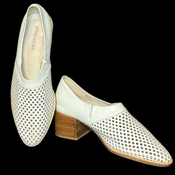 Jeffrey Campbell White Perforated Bootie 9 - Picture 1 of 15